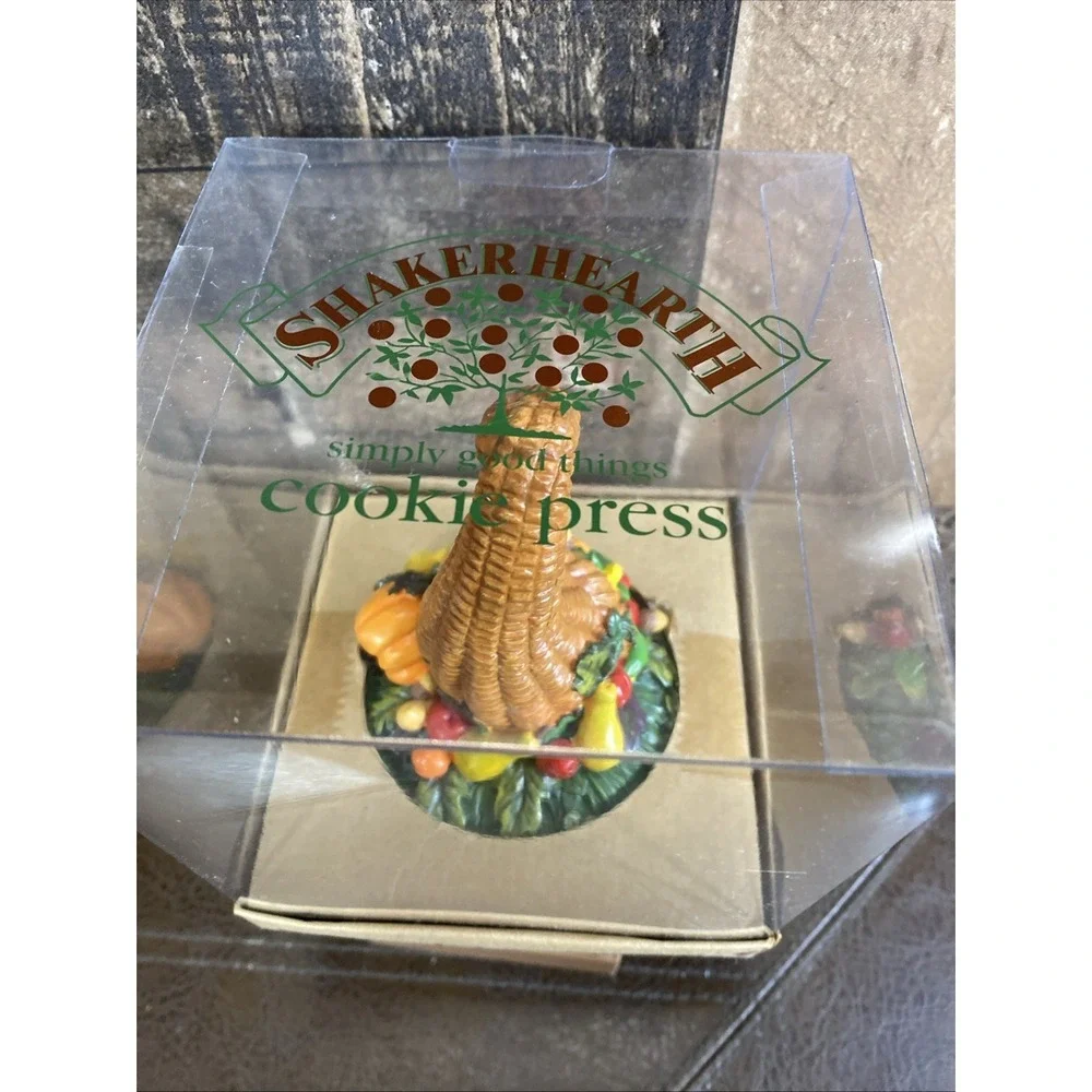 Shaker Hearth Cornucopia‎ Cookie Press 1997 Vintage New 3